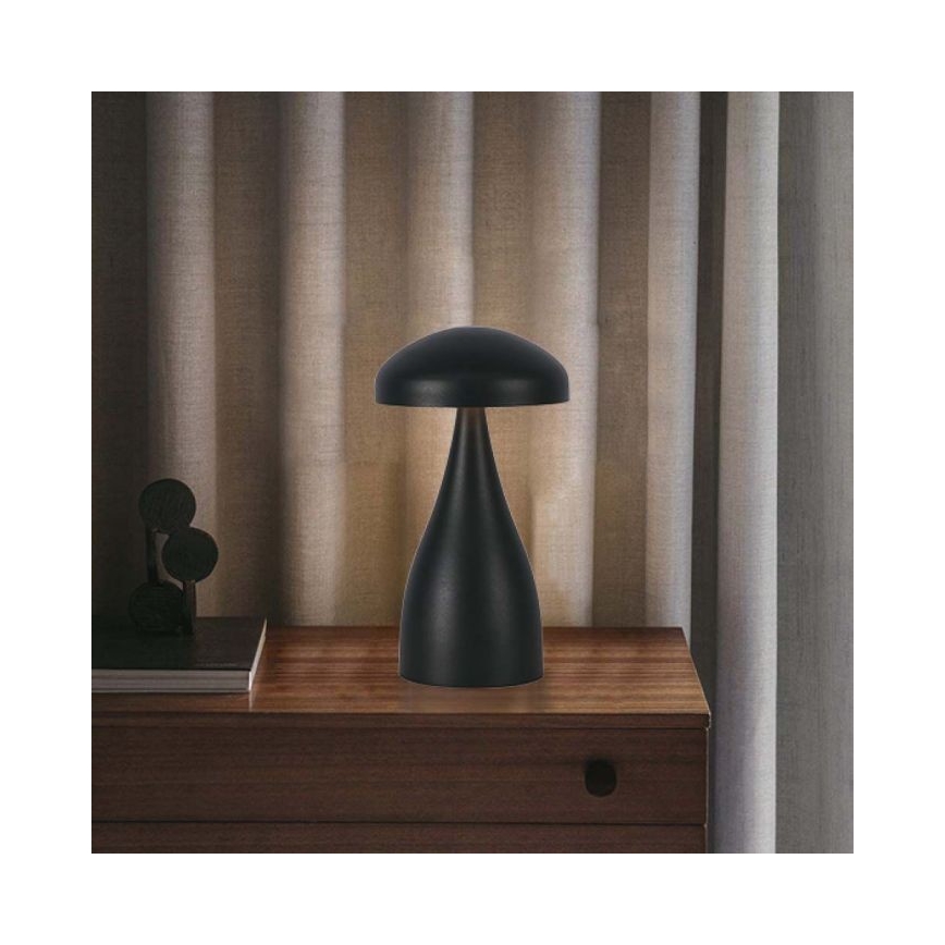 LED Dimmable rechargeable touch table lamp LED/1W/5V 3000-6000K 1800 mAh black
