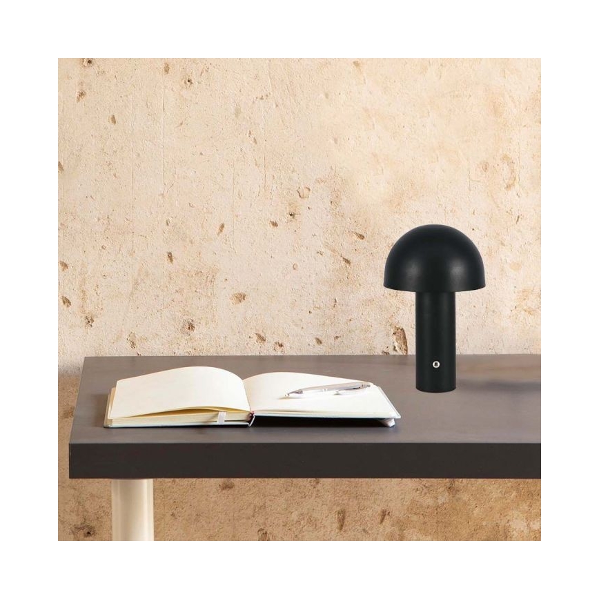 LED Dimmable rechargeable touch table lamp LED/1W/5V 3000-6000K 1800 mAh black