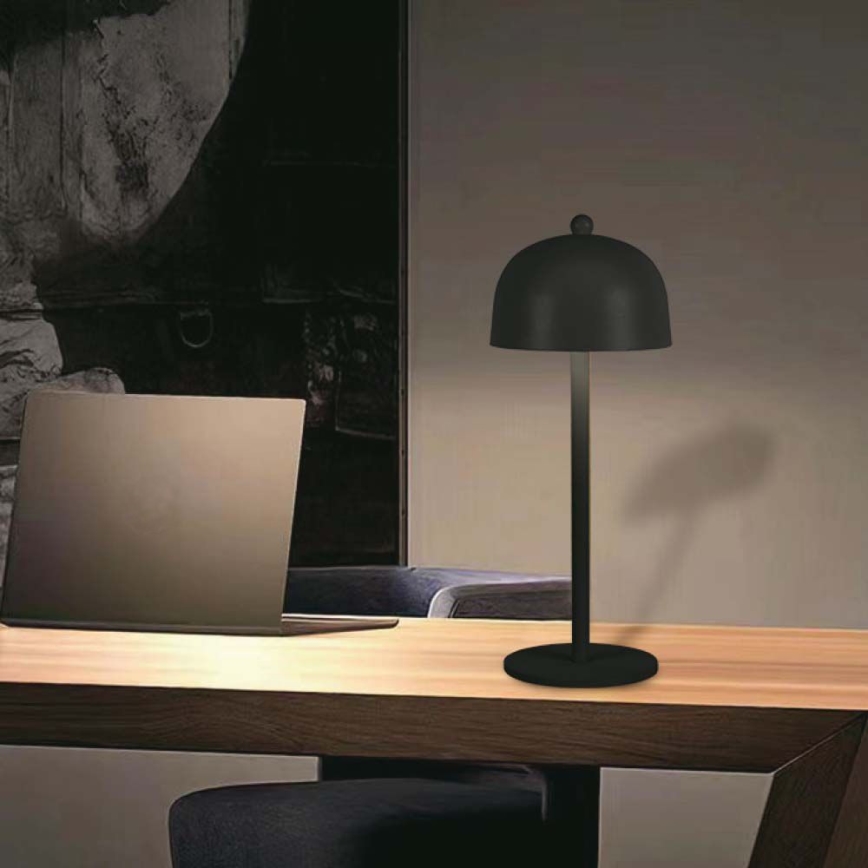 LED Dimmable rechargeable touch table lamp LED/1W/5V 3000-6000K 1800 mAh black
