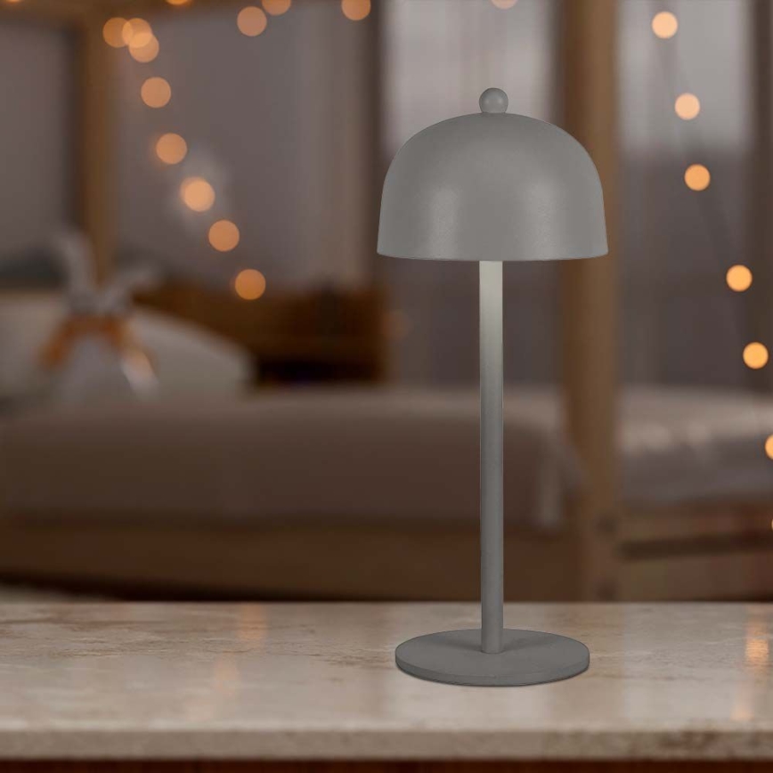 LED Dimmable rechargeable touch table lamp LED/1W/5V 3000-6000K 1800 mAh grey
