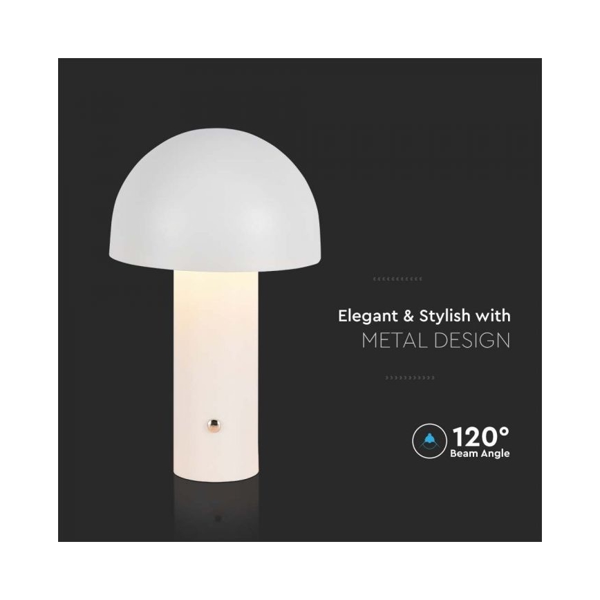LED Dimmable rechargeable touch table lamp LED/1W/5V 3000-6000K 1800 mAh white