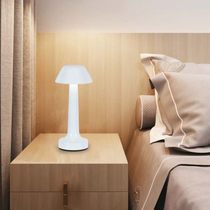 LED Dimmable rechargeable touch table lamp LED/1W/5V 3000-6000K 1800 mAh white