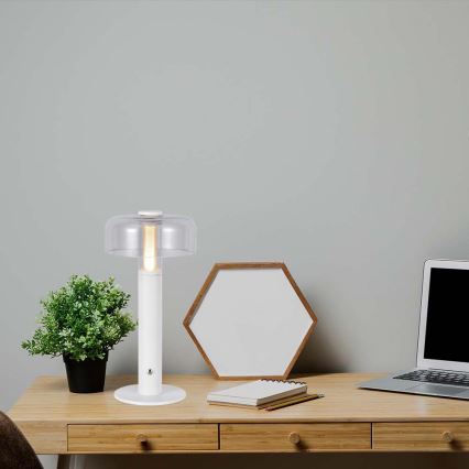 LED Dimmable rechargeable touch table lamp LED/1W/5V 3000K 1800 mAh white