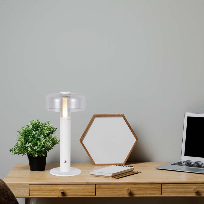 LED Dimmable rechargeable touch table lamp LED/1W/5V 3000K 1800 mAh white