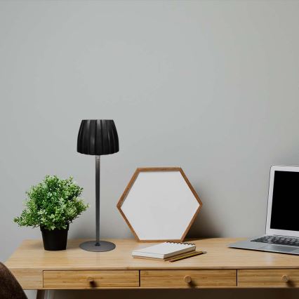 LED Dimmable rechargeable touch table lamp LED/2,7W/5V 3000/4000/6000K 1800 mAh black