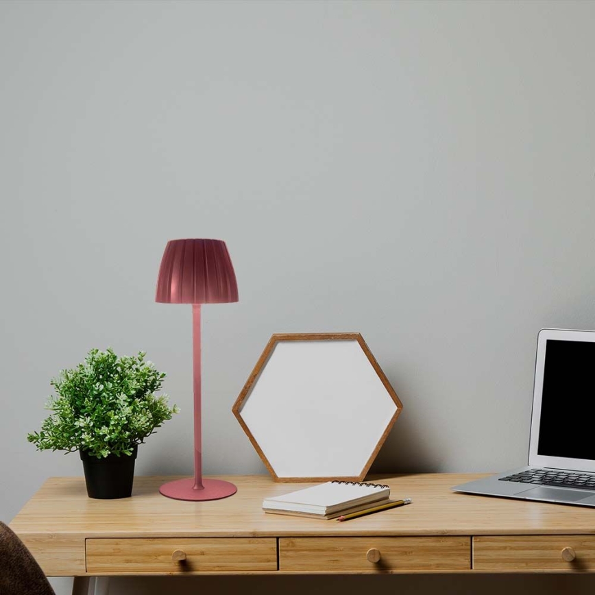 LED Dimmable rechargeable touch table lamp LED/2,7W/5V 3000/4000/6000K 1800 mAh brown