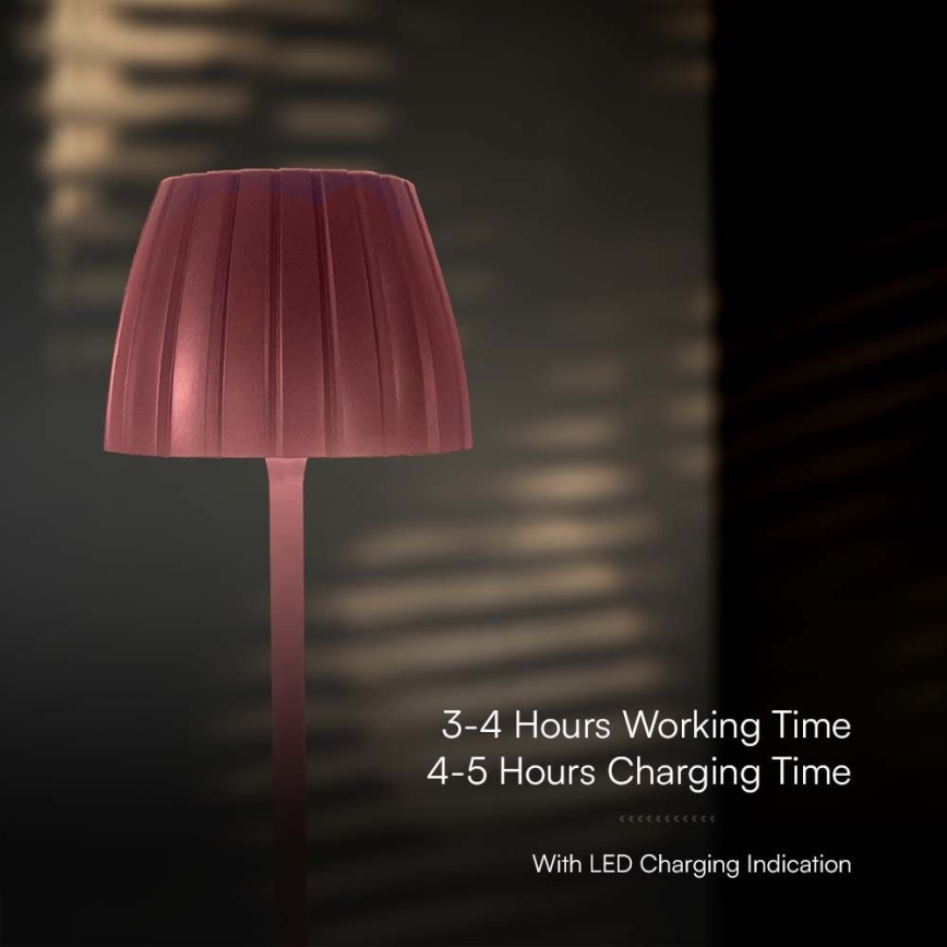 LED Dimmable rechargeable touch table lamp LED/2,7W/5V 3000/4000/6000K 1800 mAh brown