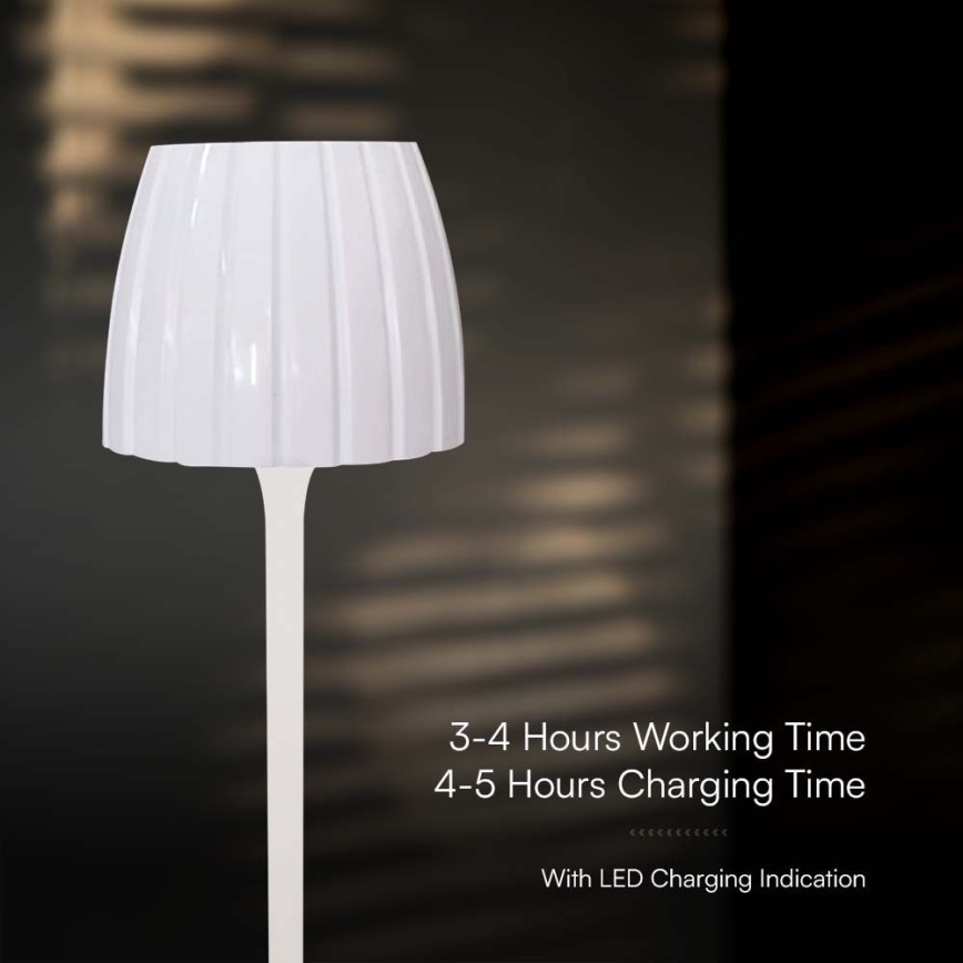 LED Dimmable rechargeable touch table lamp LED/2,7W/5V 3000/4000/6000K 1800 mAh white