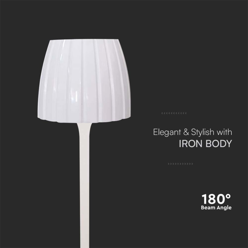 LED Dimmable rechargeable touch table lamp LED/2,7W/5V 3000/4000/6000K 1800 mAh white
