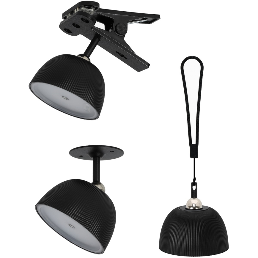 LED Dimmable rechargeable table lamp 4in1 LED/3,5W/5V 3000/4000/6500K IP54 1800 mAh black