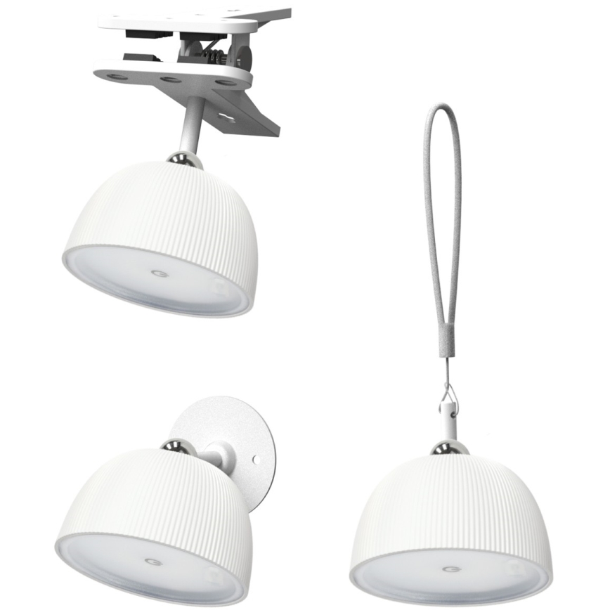 LED Dimmable rechargeable table lamp 4in1 LED/3,5W/5V 3000/4000/6500K IP54 1800 mAh white