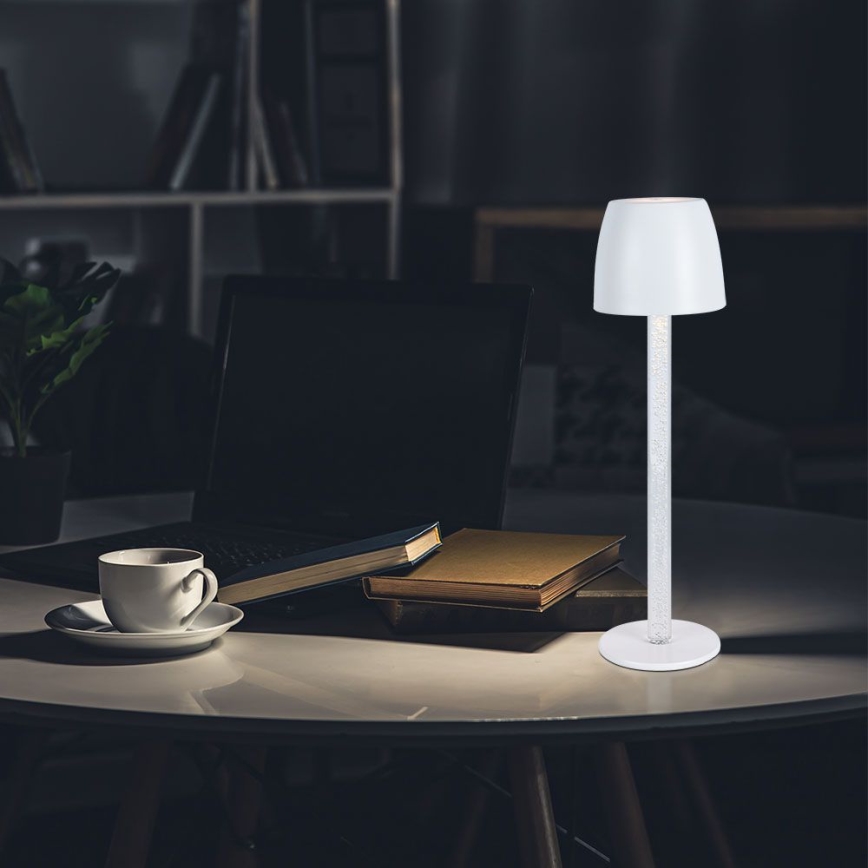 LED Dimmable rechargeable touch table lamp LED/3W/5V 3000K 1800 mAh black