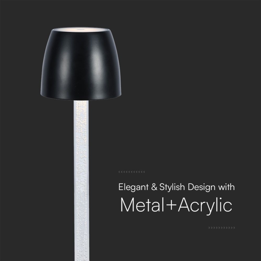 LED Dimmable rechargeable touch table lamp LED/3W/5V 3000K 1800 mAh white