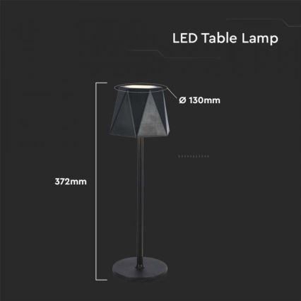 LED Dimmable rechargeable touch table lamp LED/4W/5V 3000-6000K 1800 mAh black