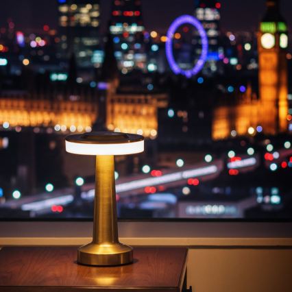 LED Dimmable Rechargeable Table Lamp LONDON LED/2W/5V 2700K/4000K/6500K 400 mAh Gold