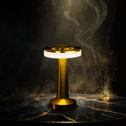 LED Dimmable Rechargeable Table Lamp LONDON LED/2W/5V 2700K/4000K/6500K 400 mAh Gold