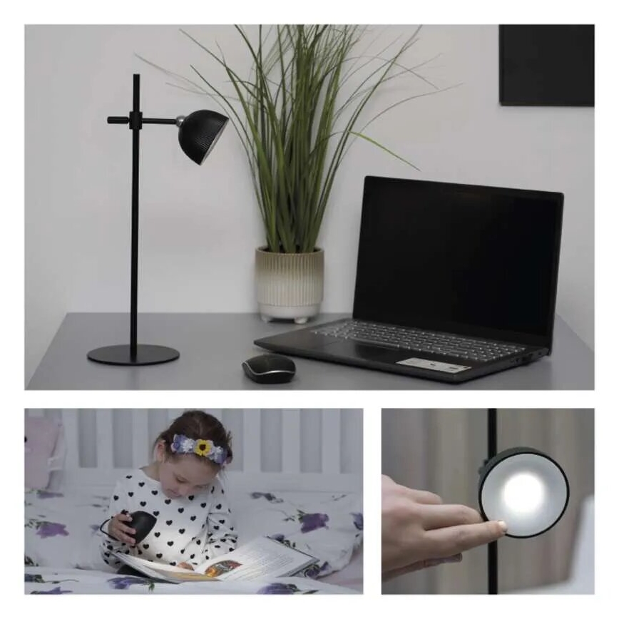 LED Dimmable rechargeable table lamp magnetic 4in1 LED/4,2W/3,7V 4000K 1200mAh black