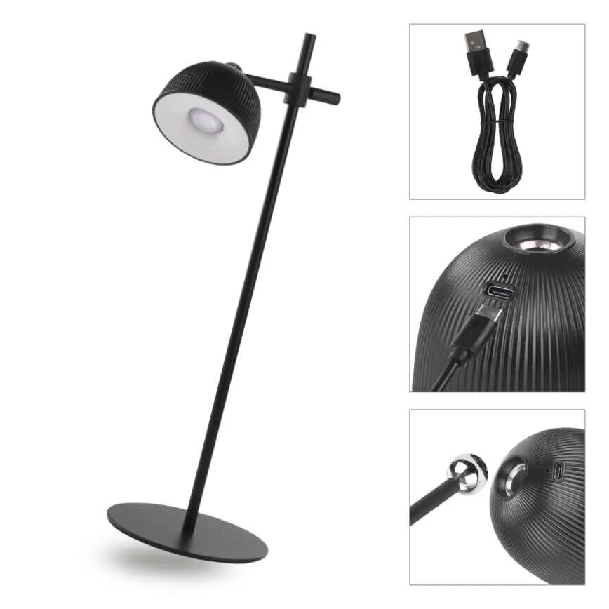 LED Dimmable rechargeable table lamp magnetic 4in1 LED/4,2W/3,7V 4000K 1200mAh black