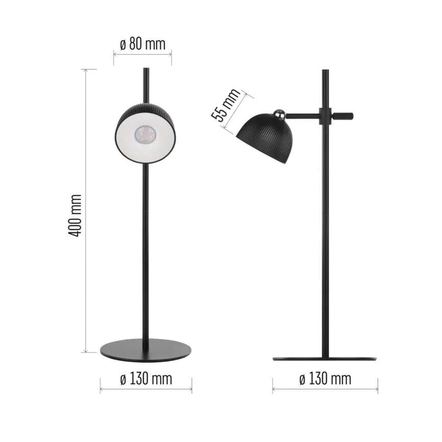 LED Dimmable rechargeable table lamp magnetic 4in1 LED/4,2W/3,7V 4000K 1200mAh black