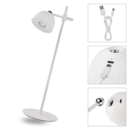 LED Dimmable rechargeable table lamp magnetic 4in1 LED/4,2W/3,7V 4000K 1200mAh white