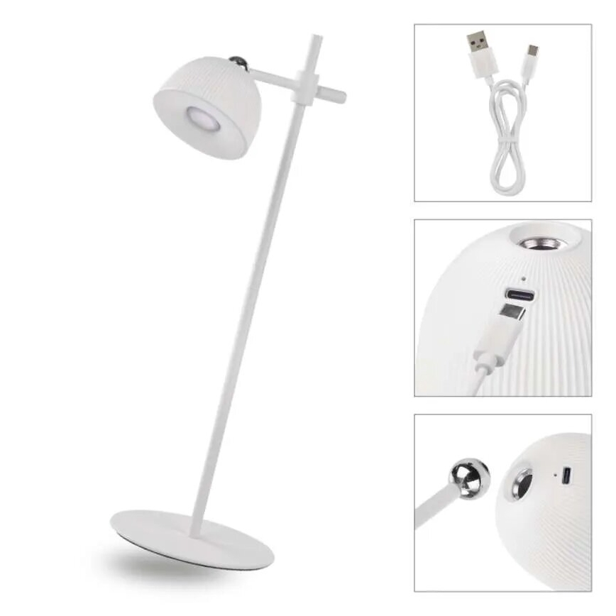 LED Dimmable rechargeable table lamp magnetic 4in1 LED/4,2W/3,7V 4000K 1200mAh white