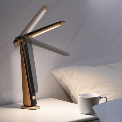 LED Dimmable Rechargeable Desk Lamp TOP LED/4W/5V 1800 mAh 3000/4000/5000K brown/black