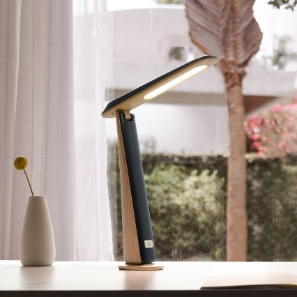 LED Dimmable Rechargeable Desk Lamp TOP LED/4W/5V 1800 mAh 3000/4000/5000K brown/black