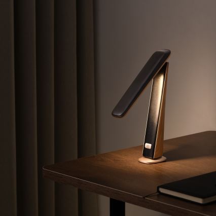 LED Dimmable Rechargeable Desk Lamp TOP LED/4W/5V 1800 mAh 3000/4000/5000K brown/black
