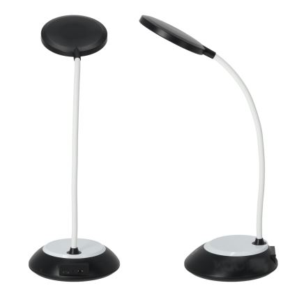LED Dimmable rechargeable table lamp VISUA LED/5W/5V 3000-5000K 1200 mAh black