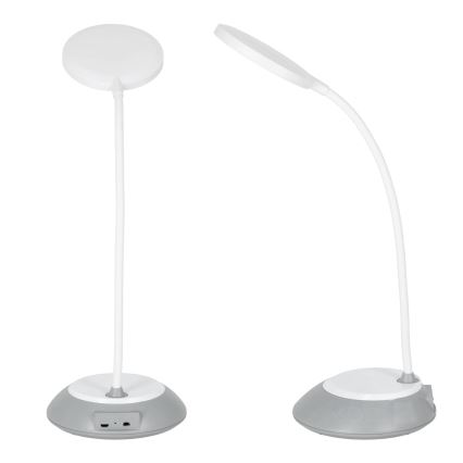 LED Dimmable rechargeable table lamp VISUA LED/5W/5V 3000-5000K 1200 mAh grey