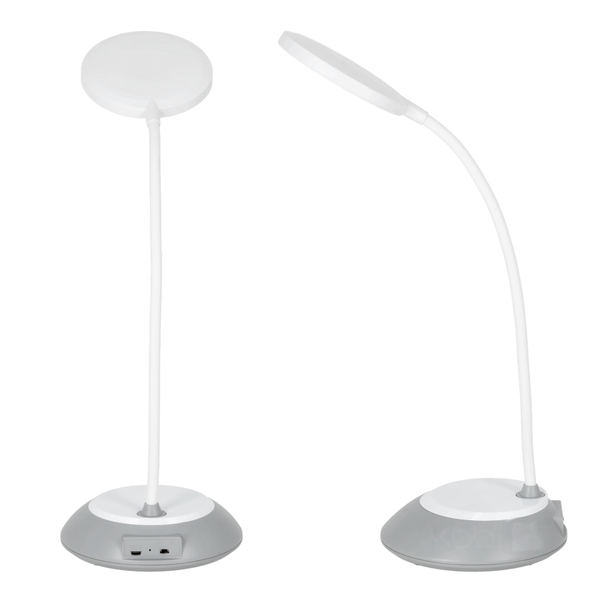 LED Dimmable rechargeable table lamp VISUA LED/5W/5V 3000-5000K 1200 mAh grey