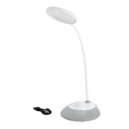 LED Dimmable rechargeable table lamp VISUA LED/5W/5V 3000-5000K 1200 mAh grey