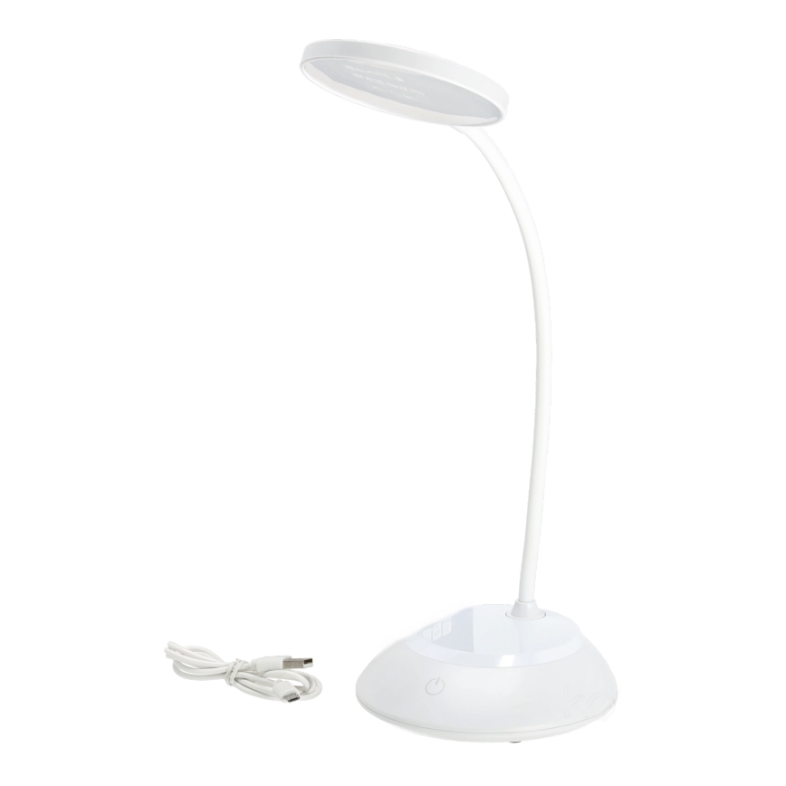 LED Dimmable rechargeable table lamp VISUA LED/5W/5V 3000-5000K 1200 mAh white