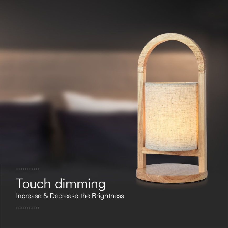 LED Dimmable rechargeable touch table lamp LED/1,5W/5V 3000K 1800 mAh beige