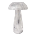 LED Dimmable rechargeable touch table lamp LED/1W/5V 3000-6000K 1800 mAh clear