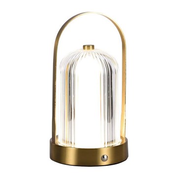 LED Dimmable rechargeable touch table lamp LED/1W/5V 3000-6000K 1800 mAh gold
