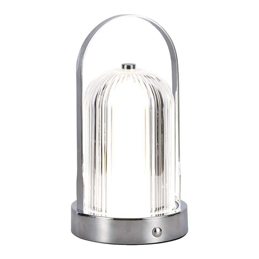 LED Dimmable rechargeable touch table lamp LED/1W/5V 3000-6000K 1800 mAh matte chrome