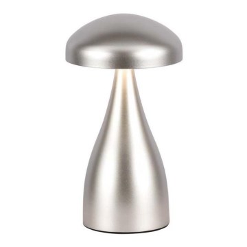 LED Dimmable rechargeable touch table lamp LED/1W/5V 3000-6000K 1800 mAh silver