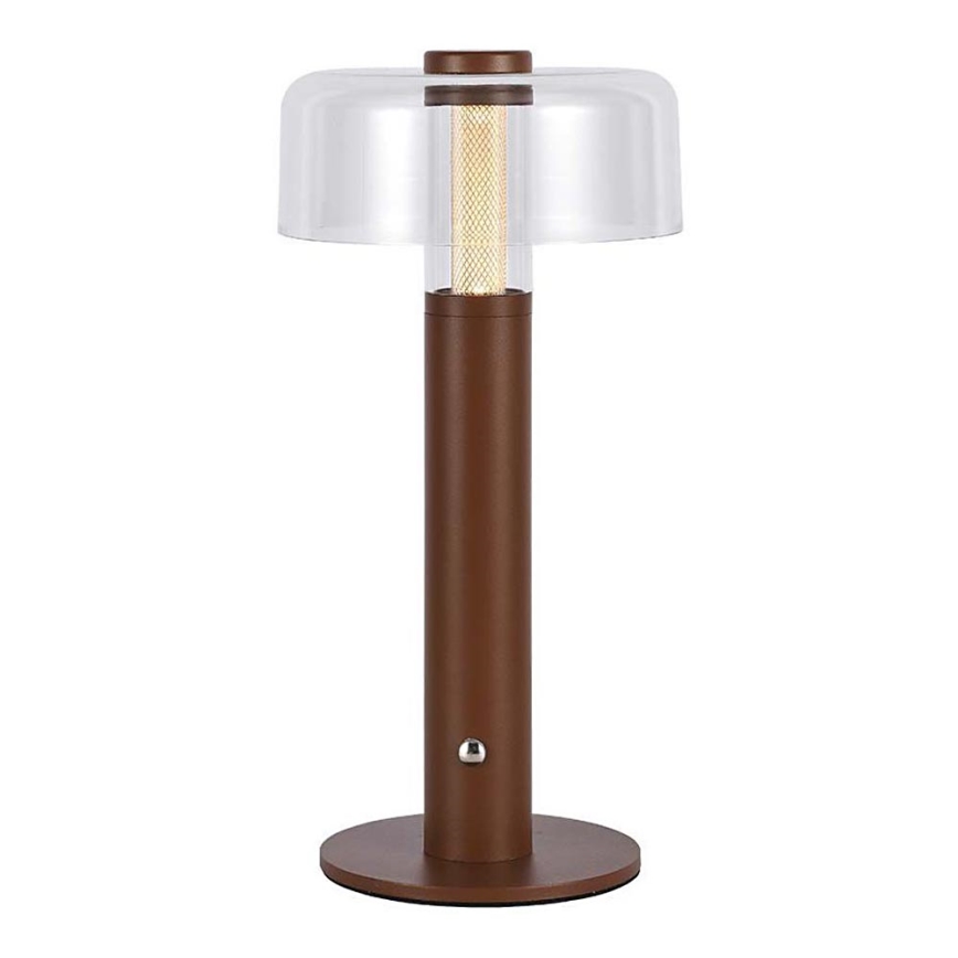 LED Dimmable rechargeable touch table lamp LED/1W/5V 3000K 1800 mAh brown