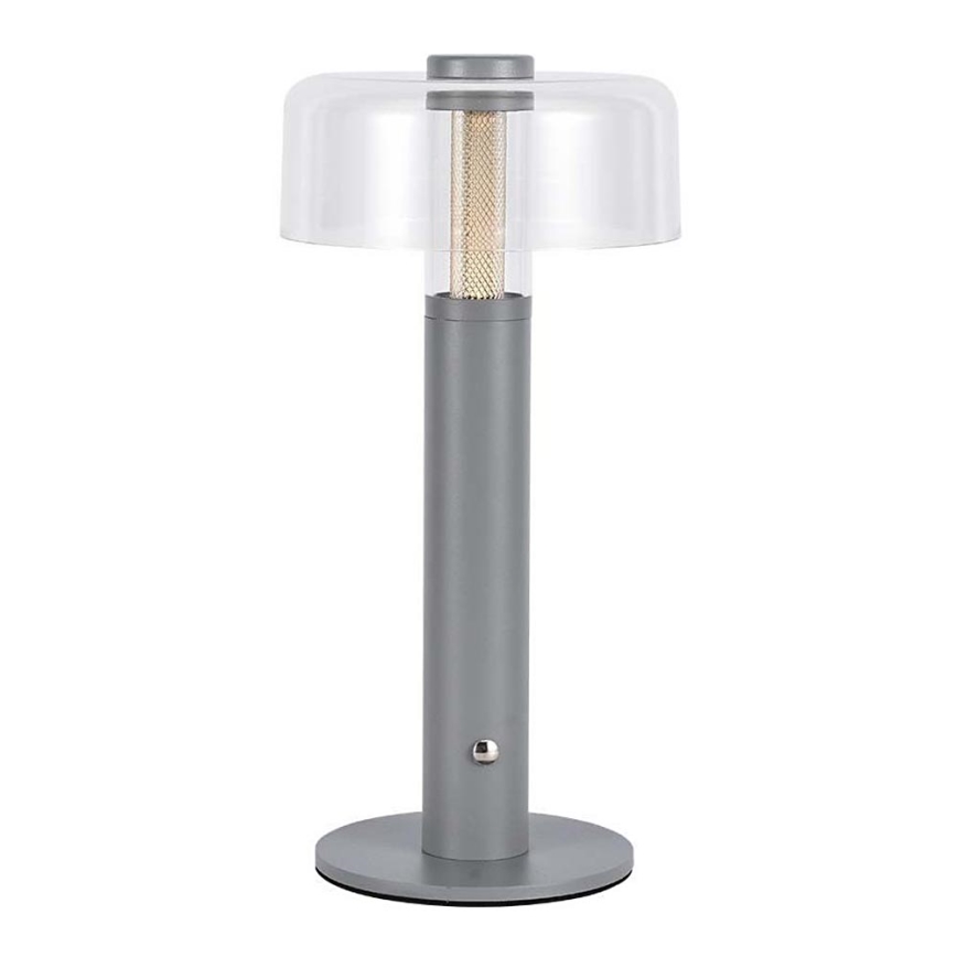 LED Dimmable rechargeable touch table lamp LED/1W/5V 3000K 1800 mAh grey