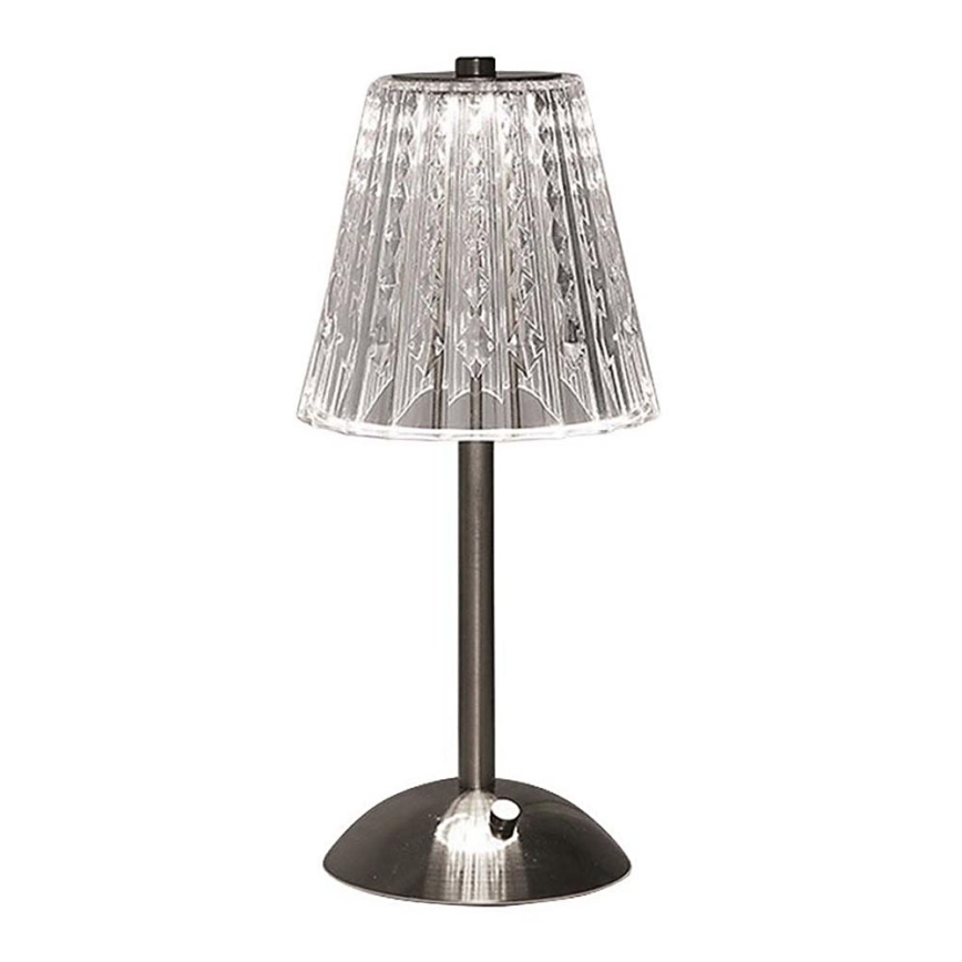 LED Dimmable rechargeable touch table lamp LED/2,4W/5V 3000-6000K 1800 mAh shiny chrome