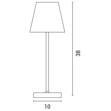 LED Dimmable rechargeable touch table lamp LED/3,5W/5V 5200mAh blue