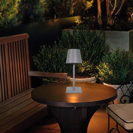 LED Dimmable rechargeable touch table lamp LED/3,5W/5V 5200mAh grey