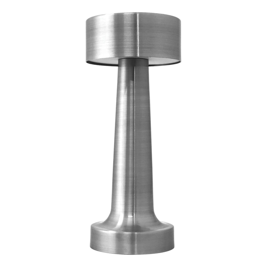 LED Dimmable rechargeable touch table lamp LED/3W/5V 2000mAh matte chrome