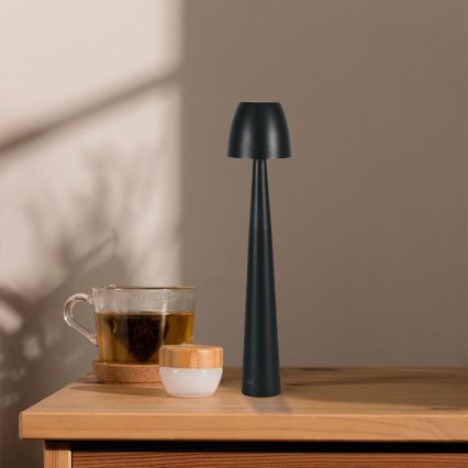 LED Dimmable rechargeable touch table lamp LED/3W/5V 3000-6000K 1800 mAh black