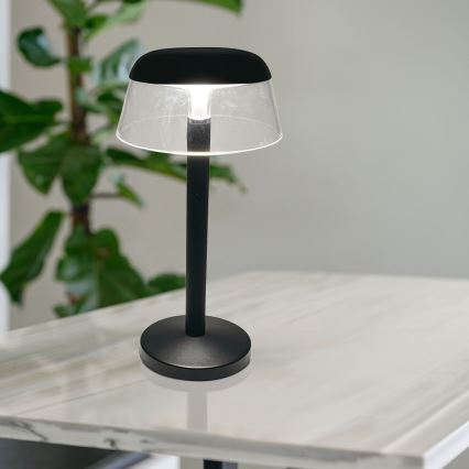 LED Dimmable rechargeable touch table lamp LED/3W/5V 3000-6000K 1800 mAh black
