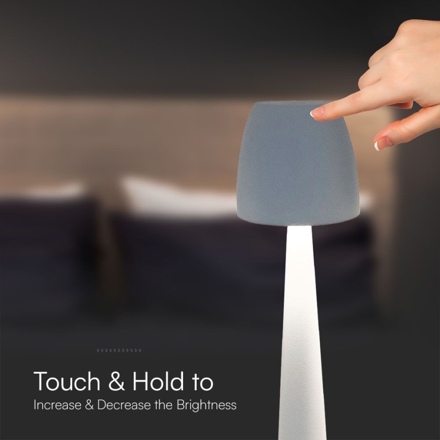 LED Dimmable rechargeable touch table lamp LED/3W/5V 3000-6000K 1800 mAh white