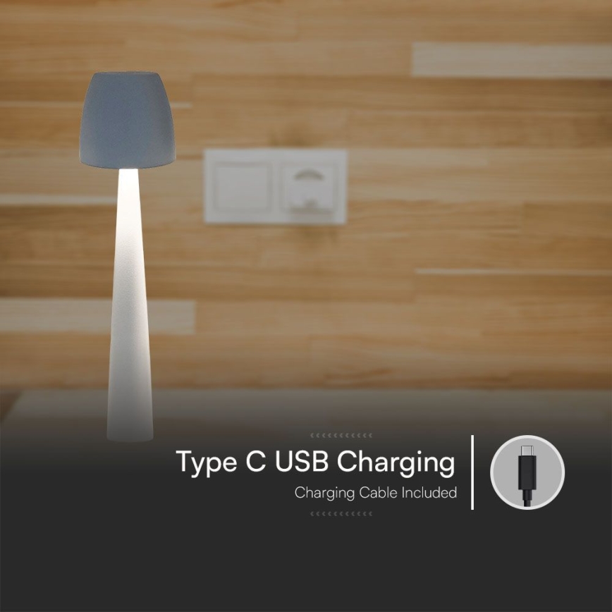 LED Dimmable rechargeable touch table lamp LED/3W/5V 3000-6000K 1800 mAh white