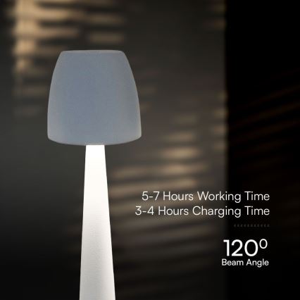 LED Dimmable rechargeable touch table lamp LED/3W/5V 3000-6000K 1800 mAh white