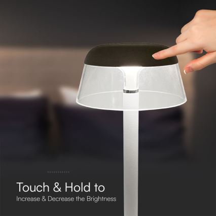 LED Dimmable rechargeable touch table lamp LED/3W/5V 3000-6000K 1800 mAh white